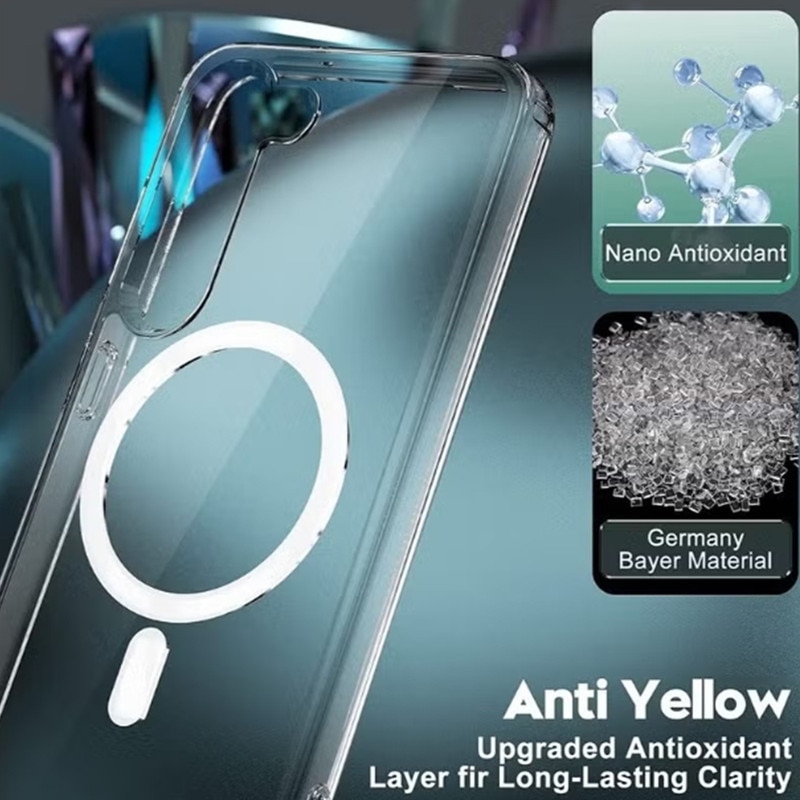 Husa telefon, pentru Samsung Galaxy S23 Plus / S23+ Anti-ingalbenire si anti-zgarietura, Alb transparent
