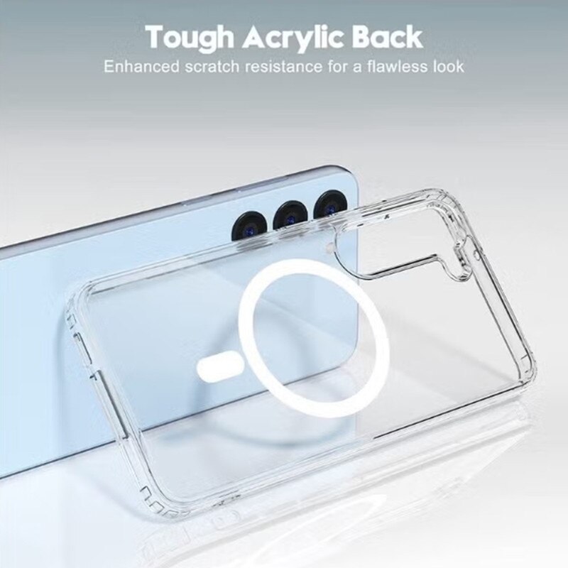 Husa telefon, pentru Samsung Galaxy S23 Plus / S23+ Anti-ingalbenire si anti-zgarietura, Alb transparent