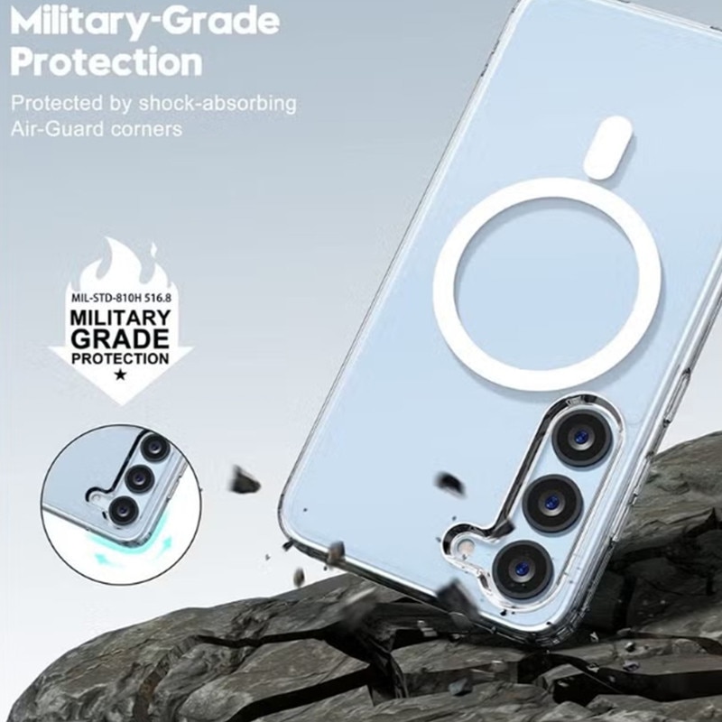 Husa telefon, pentru Samsung Galaxy S23 Plus / S23+ Anti-ingalbenire si anti-zgarietura, Alb transparent
