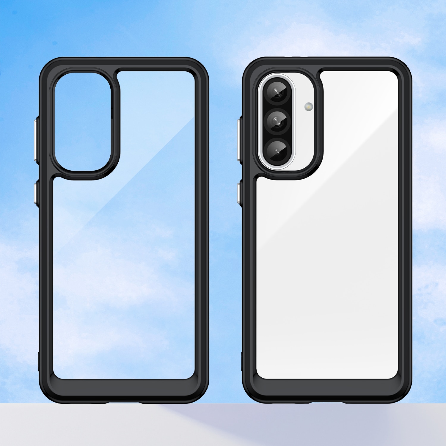Husa telefon, pentru Samsung Galaxy A56 5G De inalta calitate Hard Backplane Soft Border Pure si Luminos Simtire confortabila, Negru, Transparent