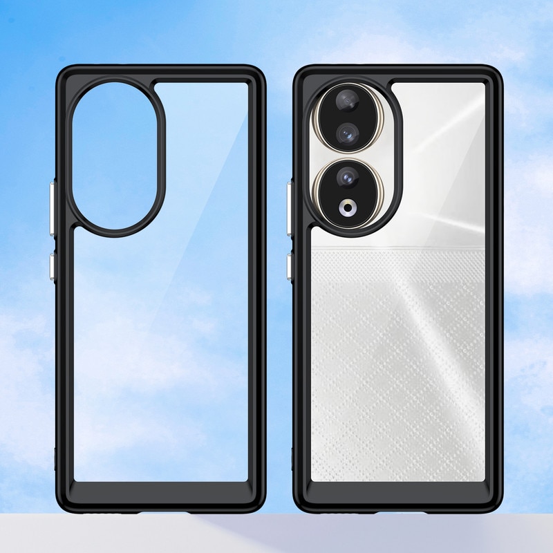 Husa telefon, pentru Honor 90 5G De inalta calitate Hard Backplane Soft Border Pure si Luminos Simtire confortabila, Negru, Transparent