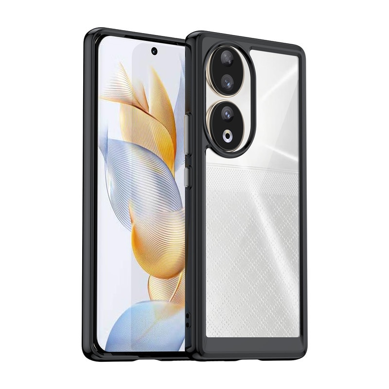 Husa telefon, pentru Honor 90 5G De inalta calitate Hard Backplane Soft Border Pure si Luminos Simtire confortabila, Negru, Transparent