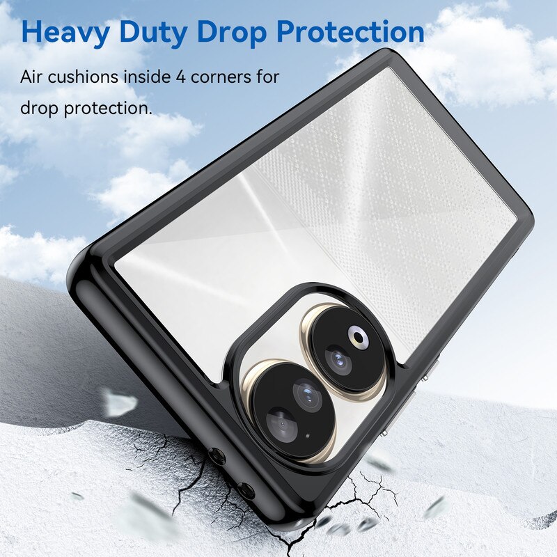 Husa telefon, pentru Honor 90 5G De inalta calitate Hard Backplane Soft Border Pure si Luminos Simtire confortabila, Negru, Transparent