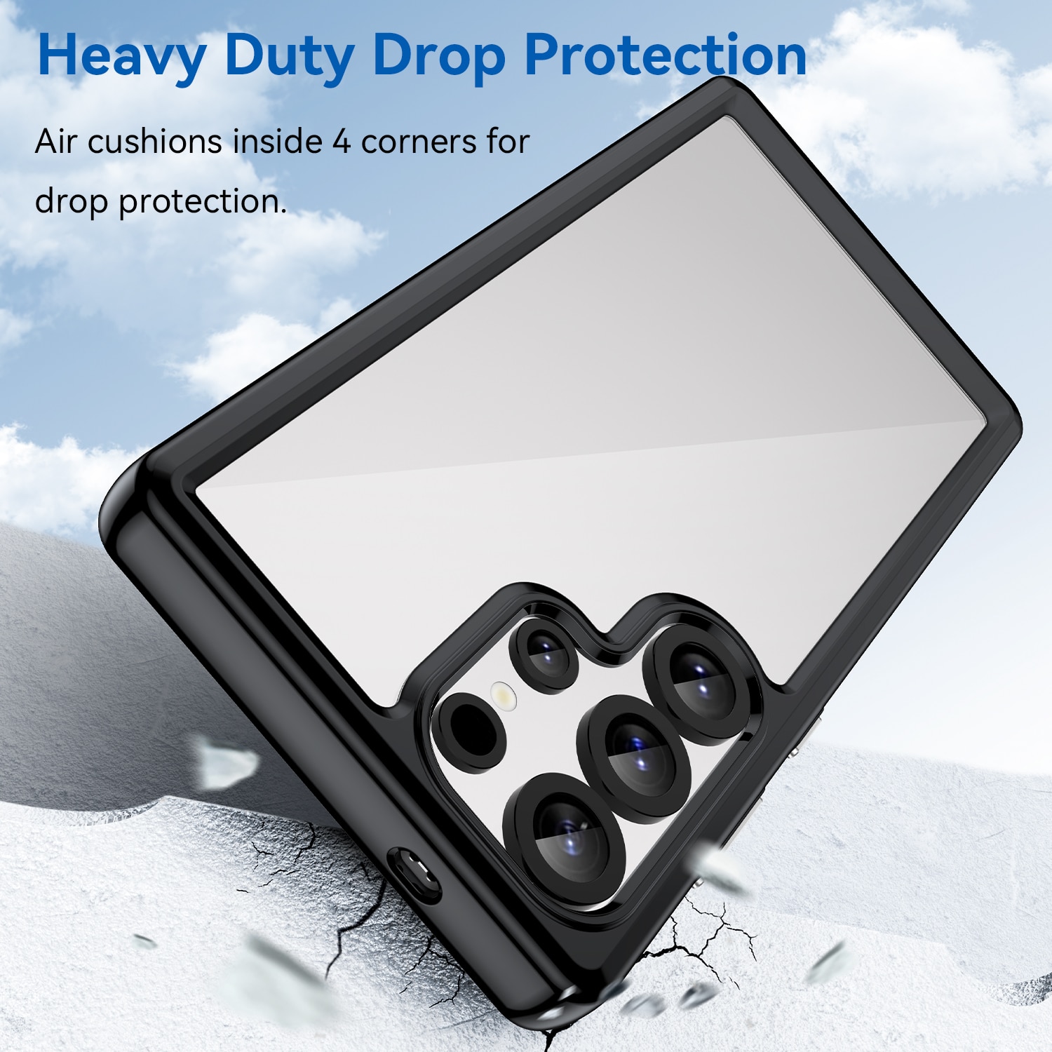 Husa telefon, pentru Samsung Galaxy S25 Ultra De inalta calitate Hard Backplane Soft Border Pure si Luminos Simtire confortabila, Negru, Transparent