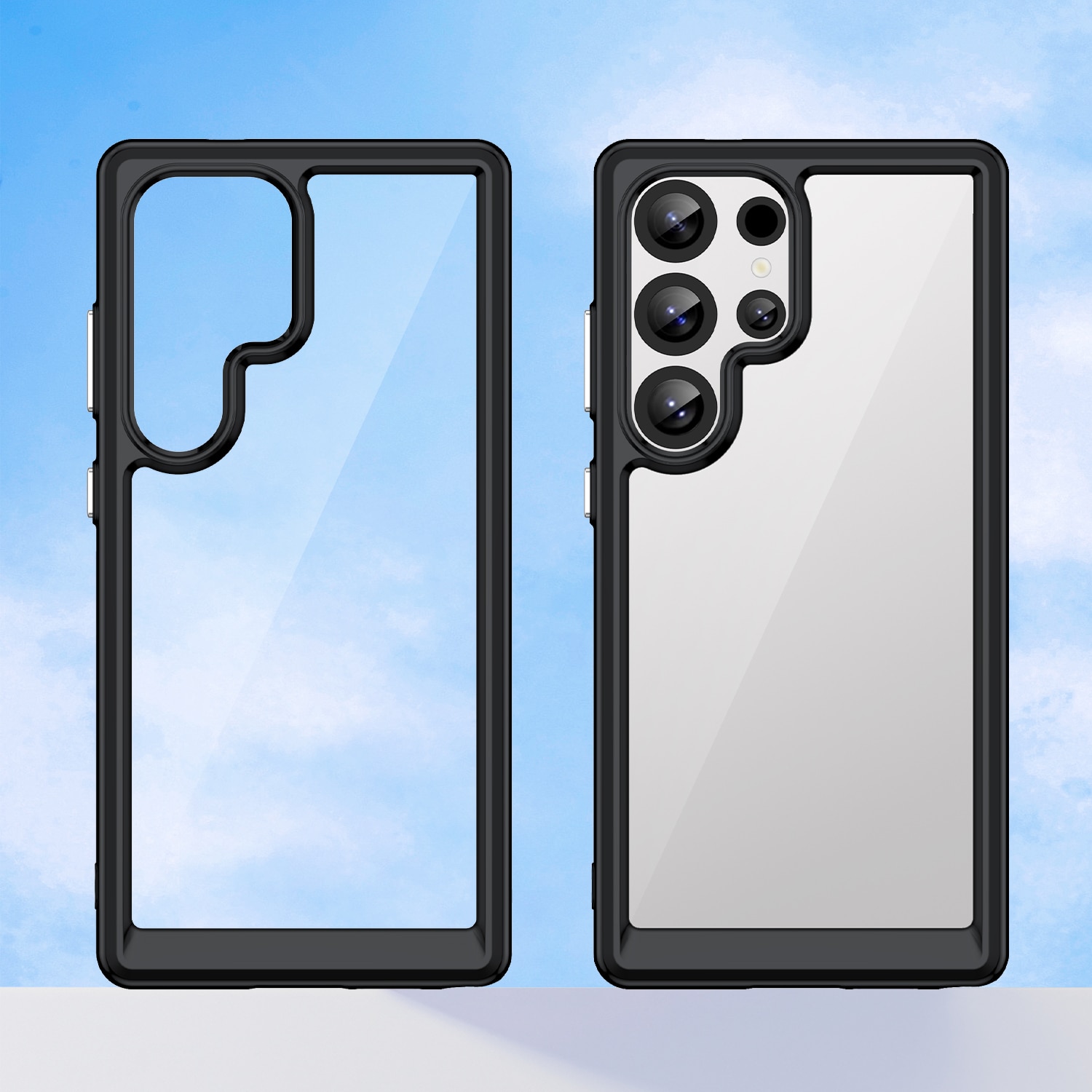 Husa telefon, pentru Samsung Galaxy S25 Ultra De inalta calitate Hard Backplane Soft Border Pure si Luminos Simtire confortabila, Negru, Transparent