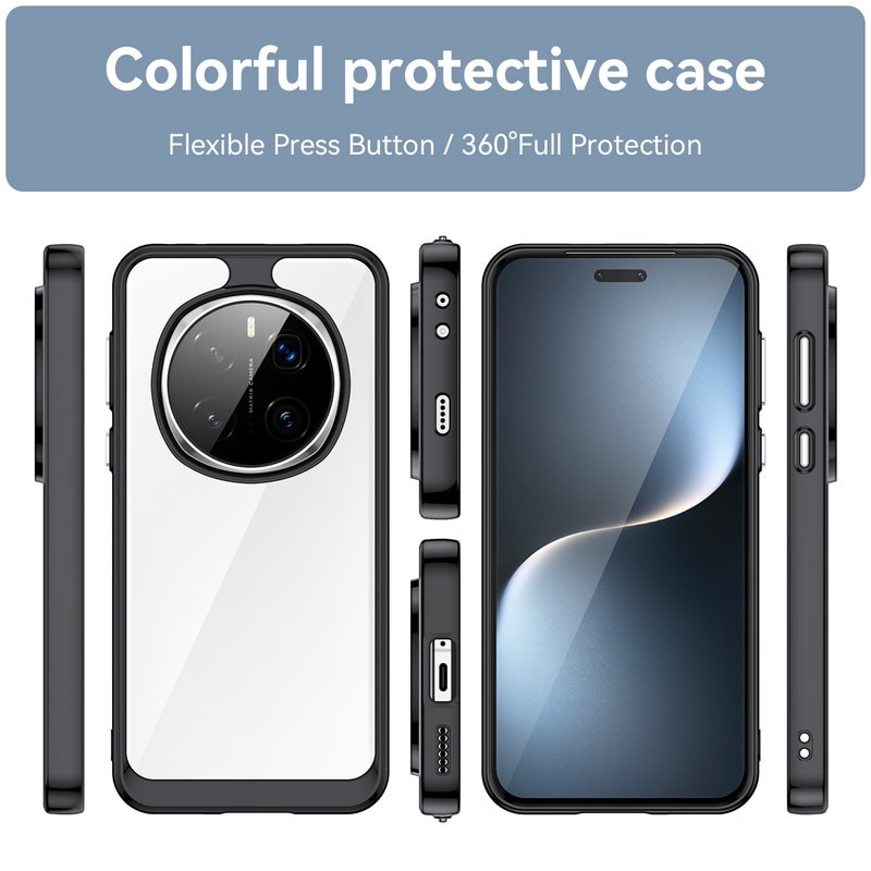Husa telefon, pentru Honor Magic 7 Pro 5G De inalta calitate Hard Backplane Soft Border Pure si Luminos Simtire confortabila, Negru, Transparent