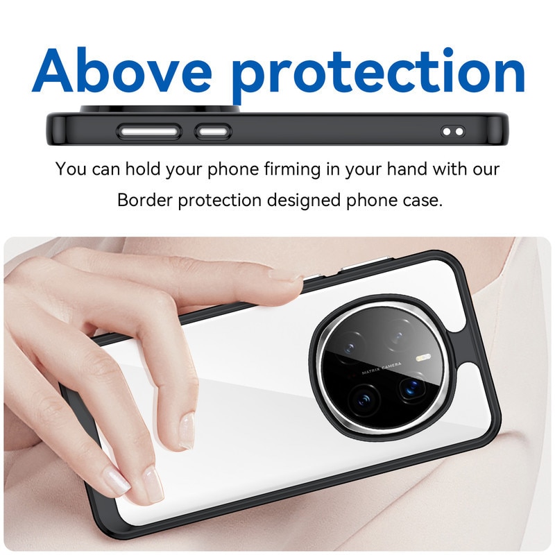 Husa telefon, pentru Honor Magic 7 Pro 5G De inalta calitate Hard Backplane Soft Border Pure si Luminos Simtire confortabila, Negru, Transparent