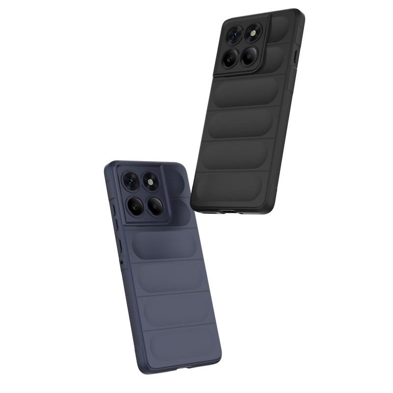 Husa telefon, pentru Motorola Edge 60 Pro 5G, Heavy Duty 3D cu dungi senzoriale Soft Silicone Full Portection Rezistent la socuri, Negru intens