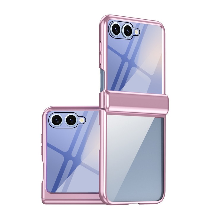 Калъф за телефон, съвместим със Samsung Galaxy Z Flip 7, Esther Beauty®, с TPU броня, SuperLithe, противоударен, Ultra Protection Tech, поликарбонат, розов