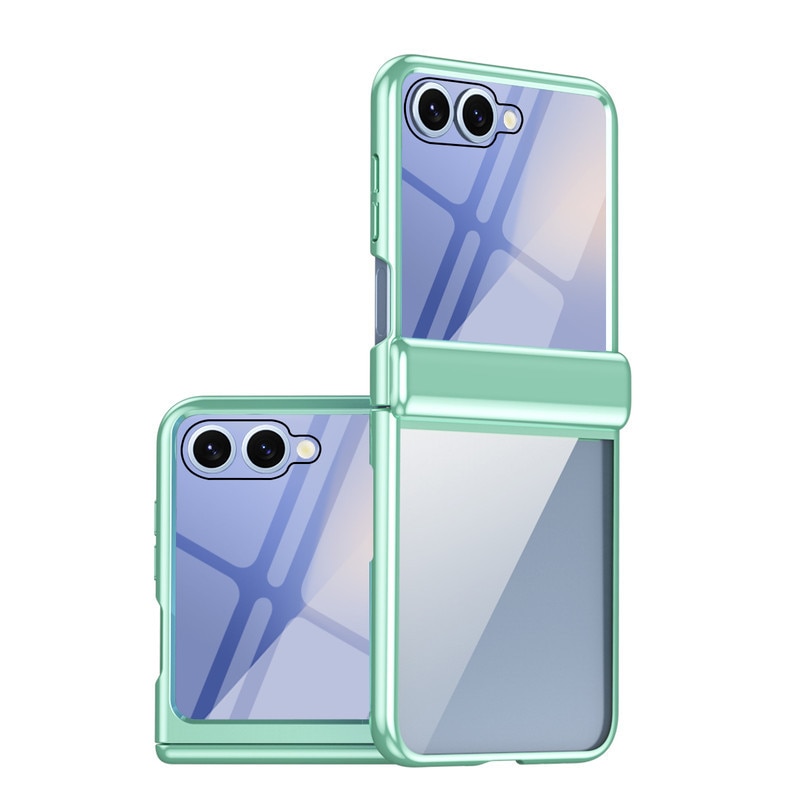 Husa telefon compatibila Samsung Galaxy Z Flip 7, cu Bumper TPU, SuperLithe, Antisoc, Ultra Protection Tech, Policarbonat, Verde