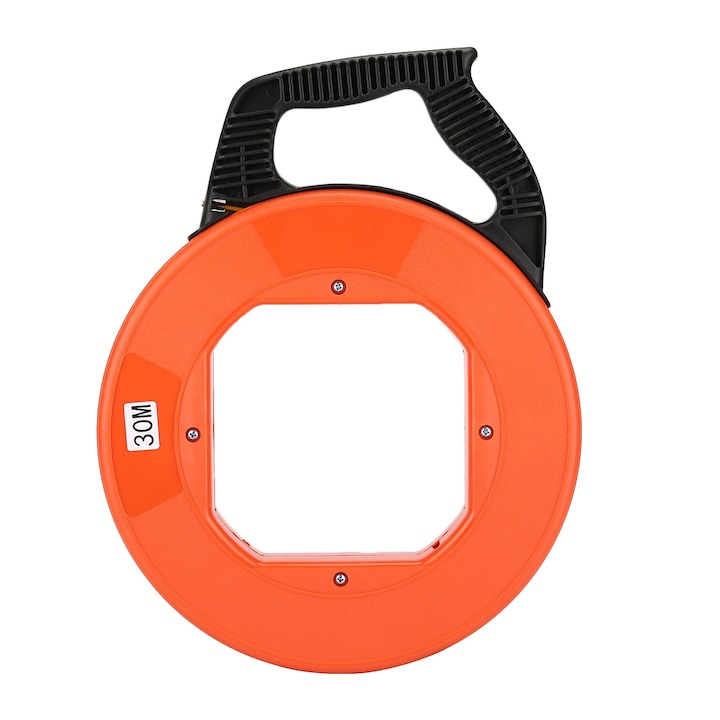 Фир за теглене на кабели, лента за връзване, Кабел от стъклопласт, Найлон, 30м, дебелина 4мм, Оранжев