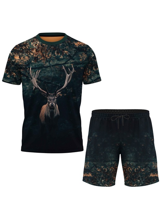 Szarvas rövidnadrág és póló szett 35.31, 2 darabos, többszínű