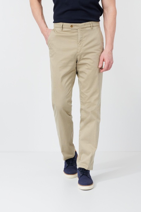 Pantaloni barbati W. Wegener Eton 5513 bej, Bumbac, 30 DE/3XL-Short INTL