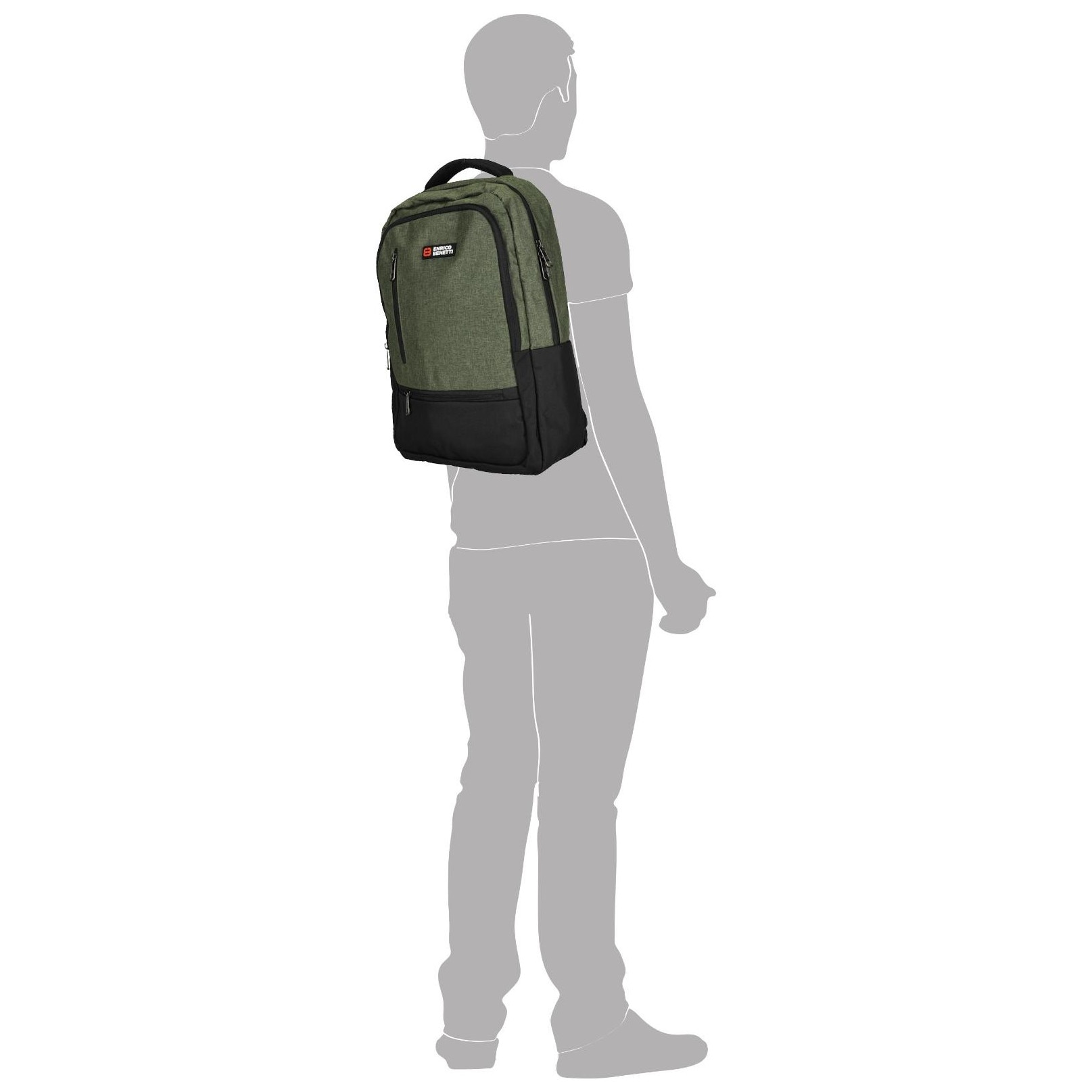 Enrico benetti hamburg 15 notebook backpack olive"