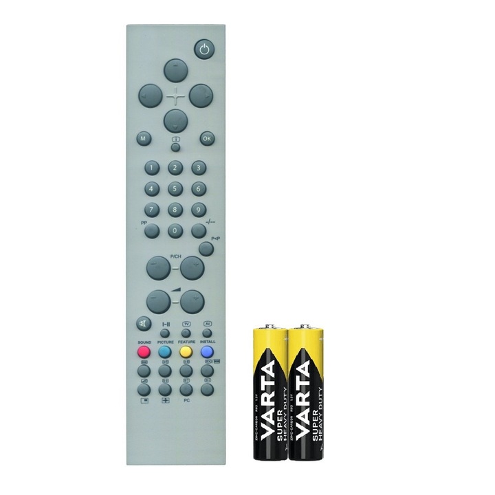 VESTEL, ALLVIEW, FUNAI és SANYO evoremote® készülékekkel kompatibilis távirányító, elemek mellékelve