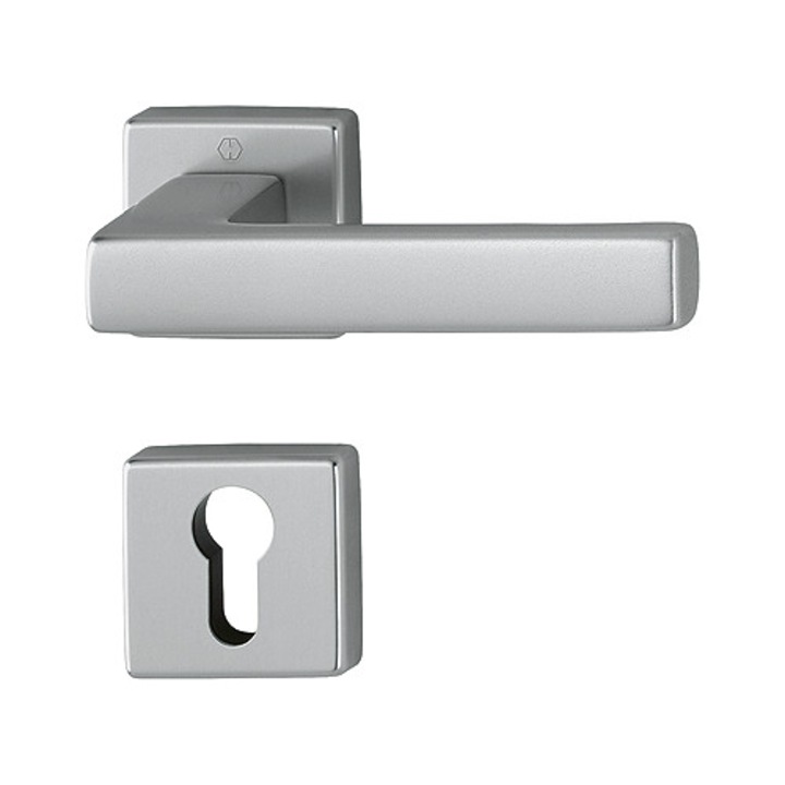 Mână de ușă interior HOPPE Toulon, aluminiu, rozeta cheie, titan, 37-42mm