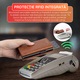 Portofel Barbati Din Piele Naturala, IMODIX®, Carcasa Din Aluminiu, Protectie RFID Pentru Carduri, Design Simplu Si Placut, Model 5506, Maro