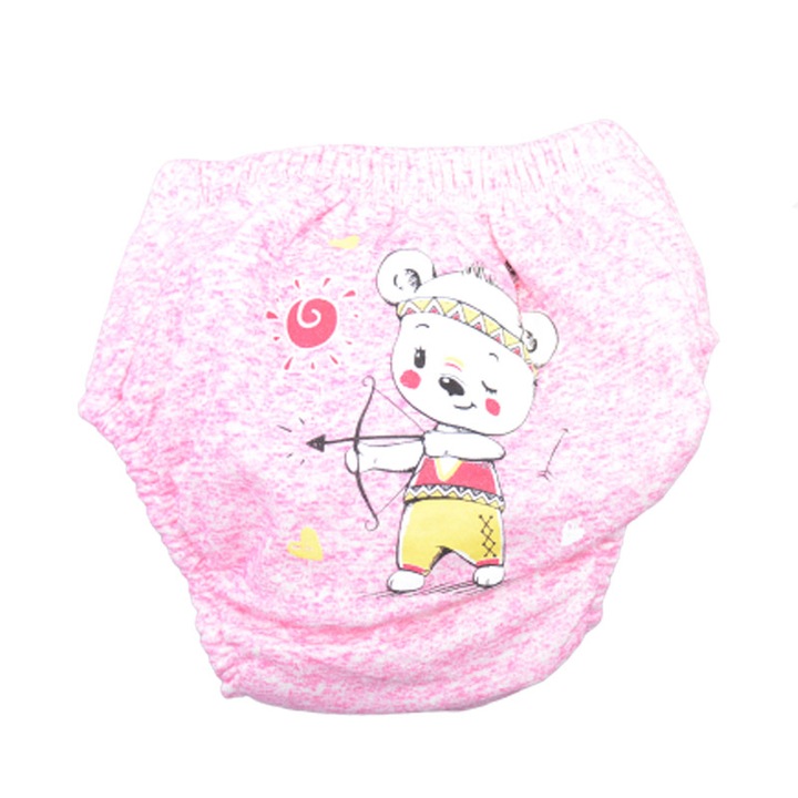 Mini Junior POS-1 szobatisztaság-szoktató alsónadrág gyerekeknek, rózsaszín, 4 éves kortól