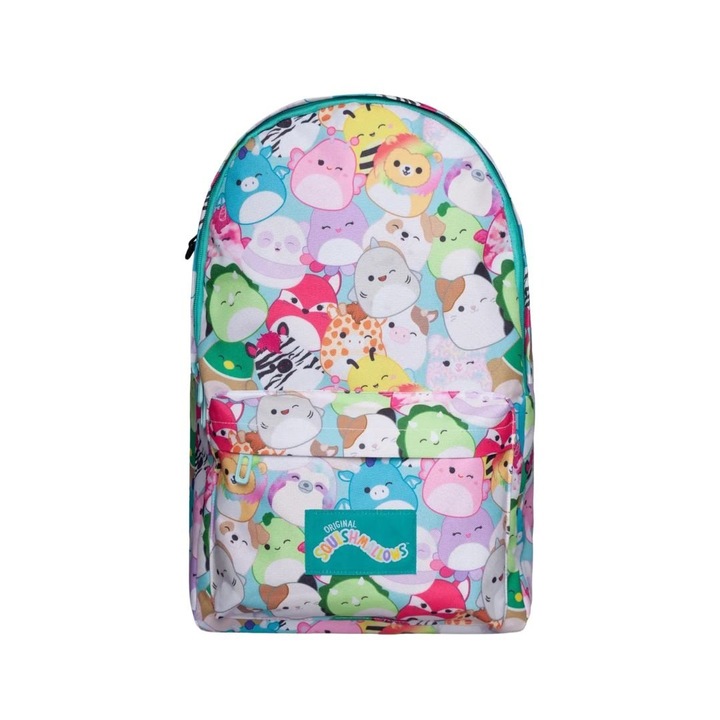 Раница Squishmallows, Multi Character Basic, цветен дизайн, подплатен гръб, преден джоб, 41x29x14 см, марка Difuzed
