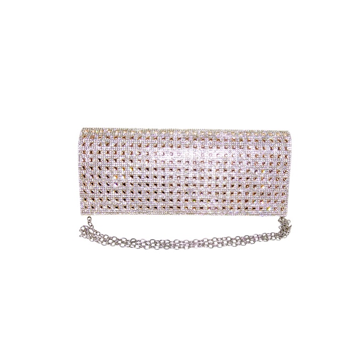 Geanta plic sera, ocazii si petreceri, Bej, model in relief, 24 x 10 cm, Magrot 25029