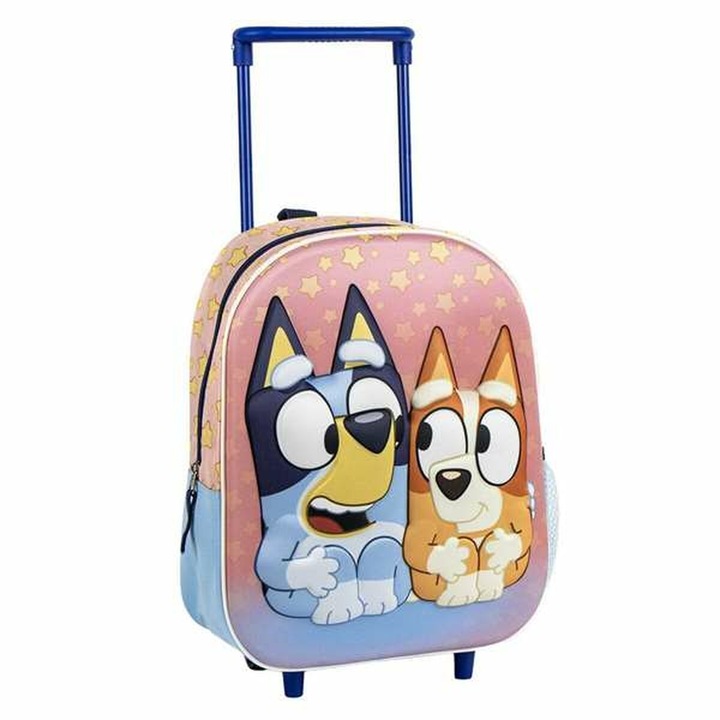 Ghiozdan 3D cu Roti, Bluey, 25x31x10 cm, pentru copii 3ani+
