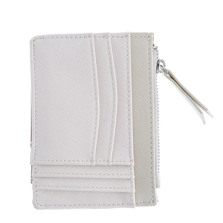 Portofel Meli Melo Paris bej pentru carduri, poliuretan, 0.5x8.5x12cm