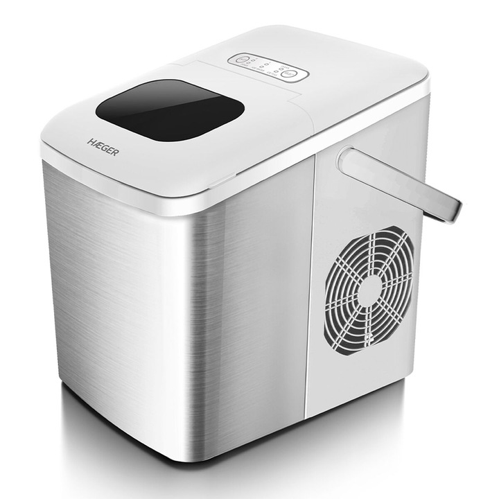 Masina de gheata Haeger IM-12S.005A, otel, 120 W, 1,8 L, 12 kg