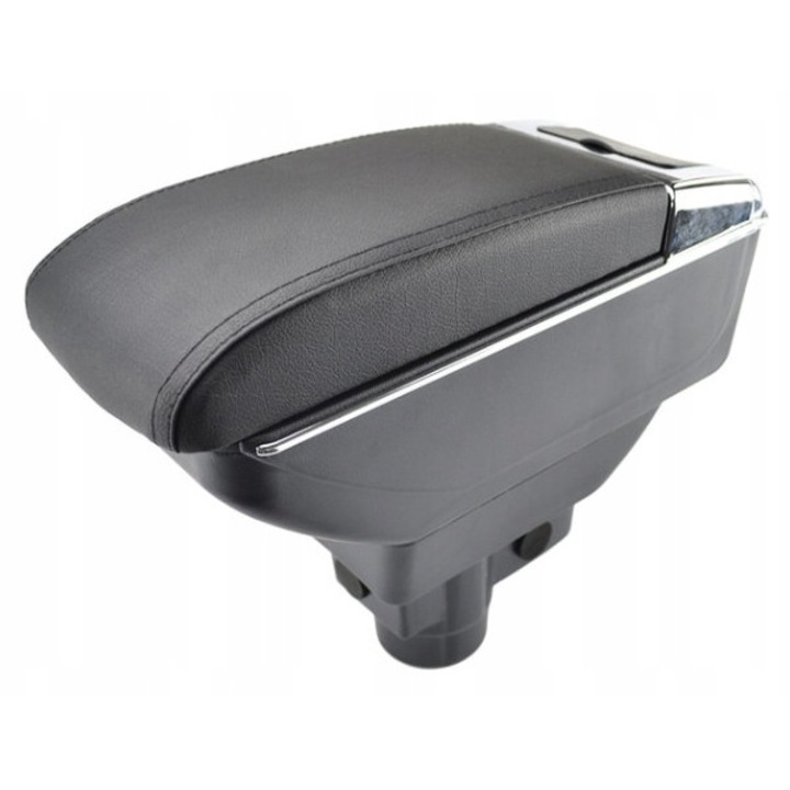 Cotieră Opel Corsa D, neagră, din ABS cu piele ecologică, asamblare ușoară, 2006-2014