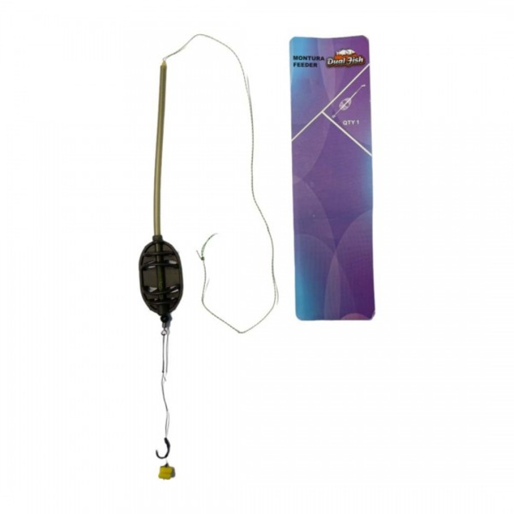 Method feeder szerelék 3-as bottal, 60 GR, 4-es horoggal, Dual Fish