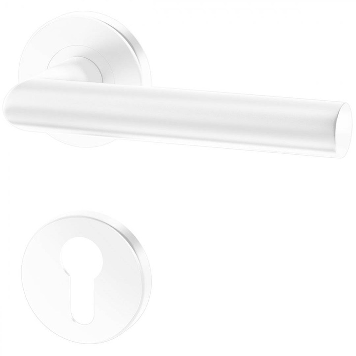 Manere usi UNO, alb mat, rozeta yala