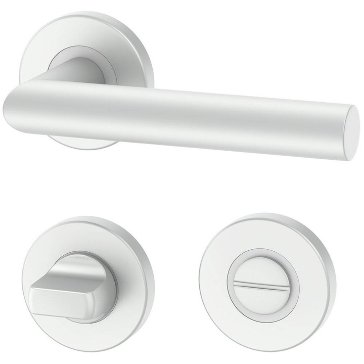 Manere usa, α&Ω, UNO, crom satin, set 2 buc (dreapta si stanga)