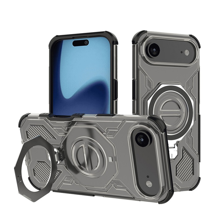 Husa pentru iPhone 17 Air, Policarbonat TPU, Techsuit, Fumuriu
