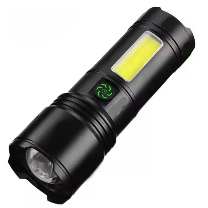 Mini lanterna de mana puternica BL C30C TG cu LED COB lateral