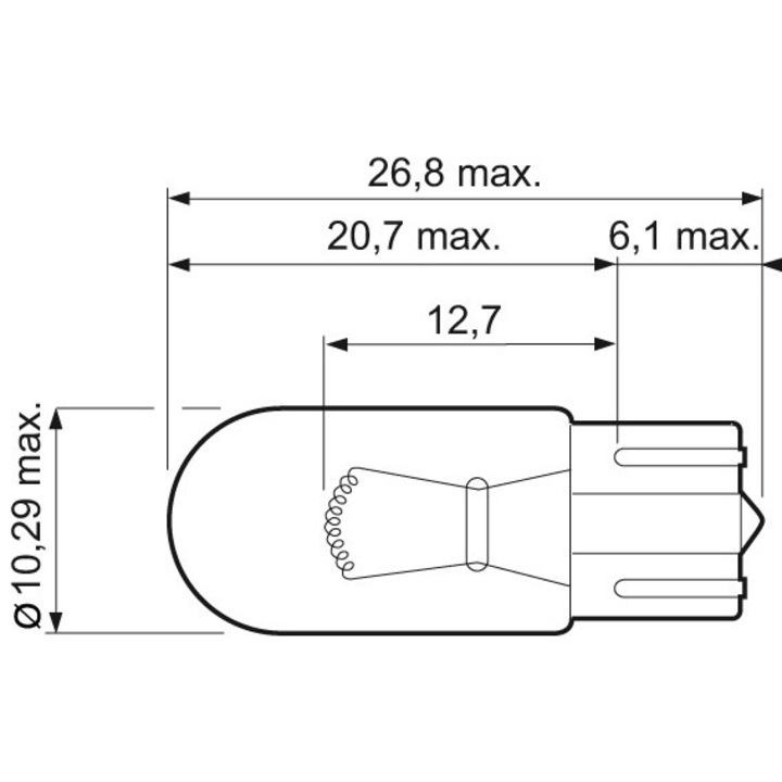 Becuri W5W Valeo 12V 5W Halogen, soclu W2.1x9.5d, iluminare auto