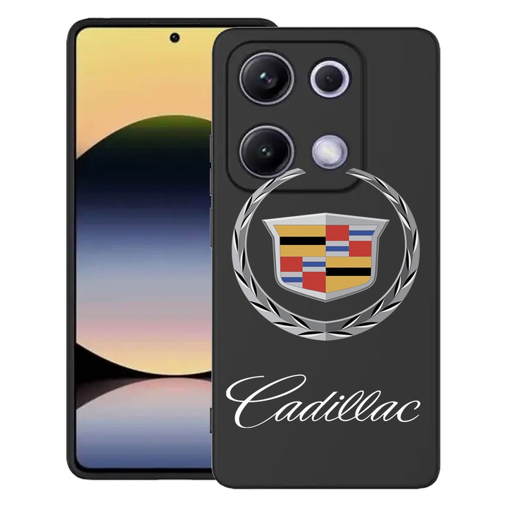 Силиконов калъф BestCase за Xiaomi Redmi Note 14S 4G, Cadillac, SLIM 1.2MM, Microfiber interior, Premium Soft Liquid Silicon, Black, 1997770 PB 1777