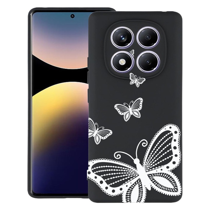 Carcasa BestCase pentru Xiaomi Redmi Note 15 Pro Plus 5G, TPU Mat Ultra Slim, design Butterfly, colorat