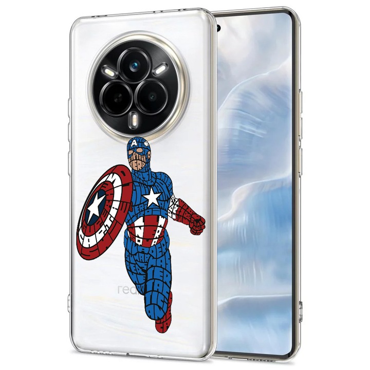 Силиконов калъф BestCase за Realme 14 Pro 5G, Calligraphy Stripes Hero, Antisoc, Camera Protection, Clear Silicon 2MM, 1988307 T 1529