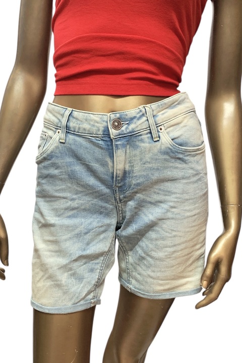 Дамски къси панталони G-Star RAW 3301 Elegant Loose, Stretch, Памук, Светлосин, Светлосин
