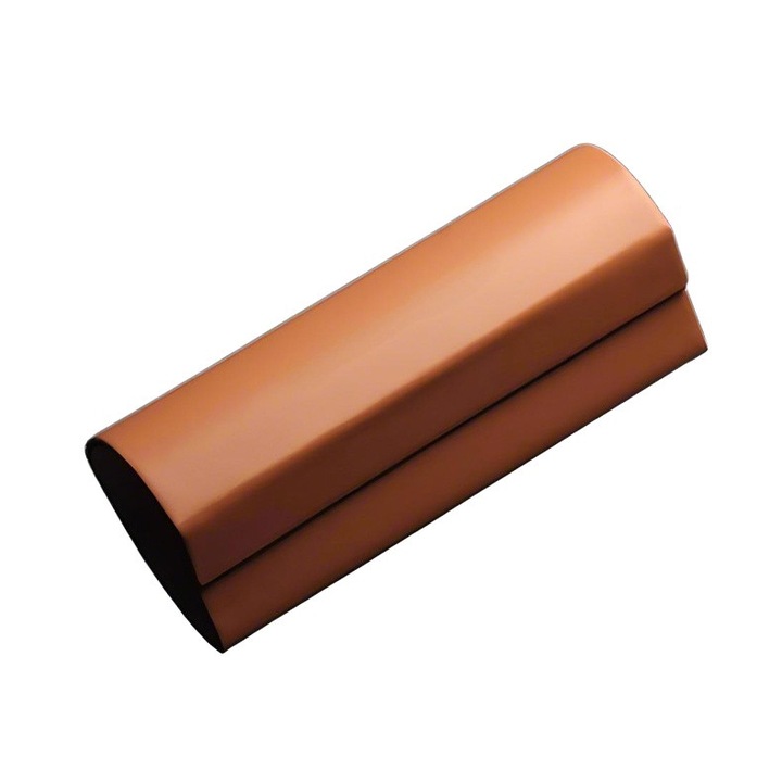 Husa ochelari piele PU maro 17x5.8x4cm minimalista magnetica