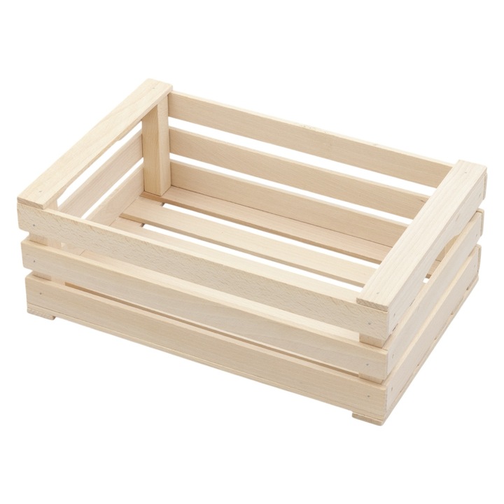 Ghiveci decorativ peewit, 30x20x10.5cm, din lemn de fag, natural, pentru flori si ierburi