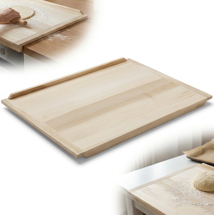 Platou de patiserie din lemn, fata-verso, XXL, 80x60, DIN LEMN