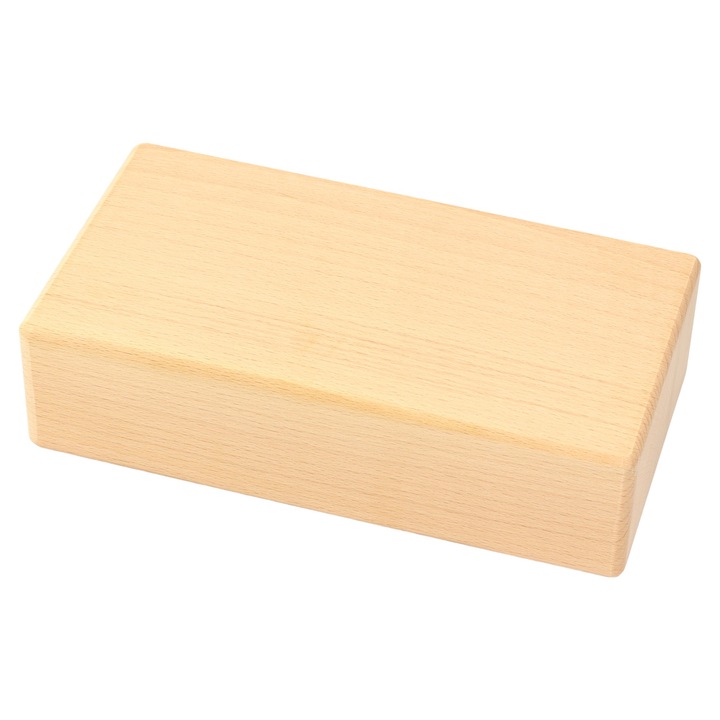 Cub de yoga din lemn de fag, 22,5x12x6cm