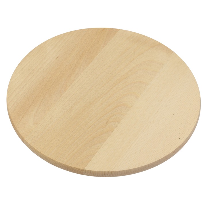 Кръгла дъска от буково дърво 20 см за сервиране на пица, рязане на сирене и закуски