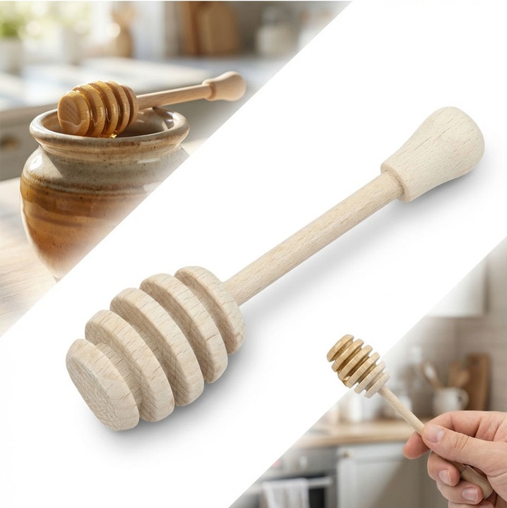 Lingura de miere din lemn, peewit, 10cm