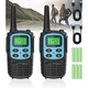 Set de 2 emitatoare si receptoare radio portabile, walkie-talkie, 8 frecvente canale si 99 CTCSS, 3 frecvente radio FCC ID, reincarcabil, ecran LCD, raza de comunicare de pana la 8 km, VOX LCD, mufa de 2,5 mm, lanterna, albastru