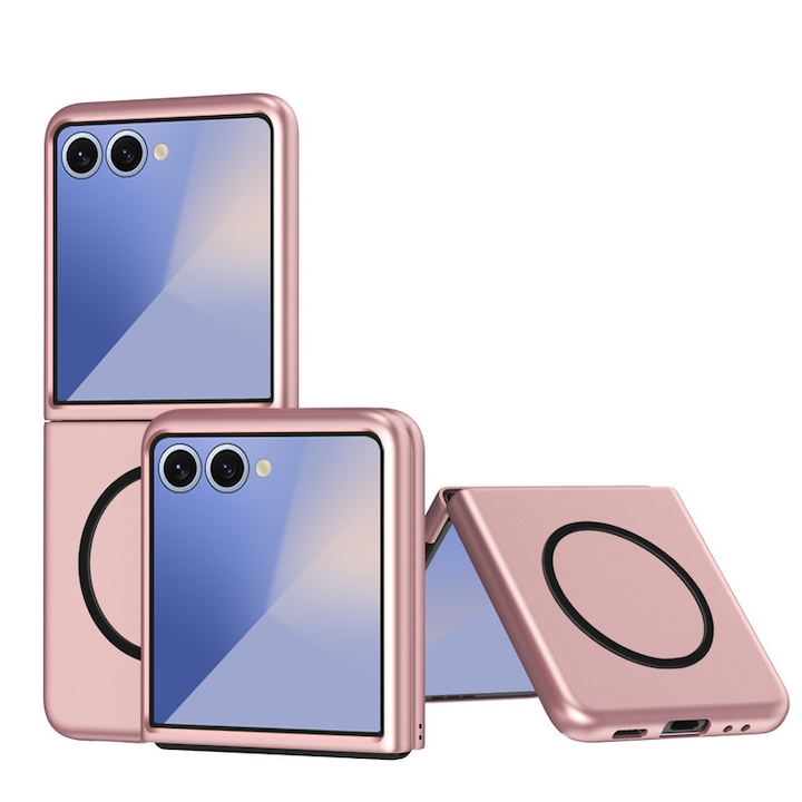 Калъф, съвместим с магнитен Samsung Galaxy Z Flip 7, Esther Beauty®, Ултратънък дизайн, удароустойчив защитен калъф за Galaxy Z Flip 7 2025, Розов