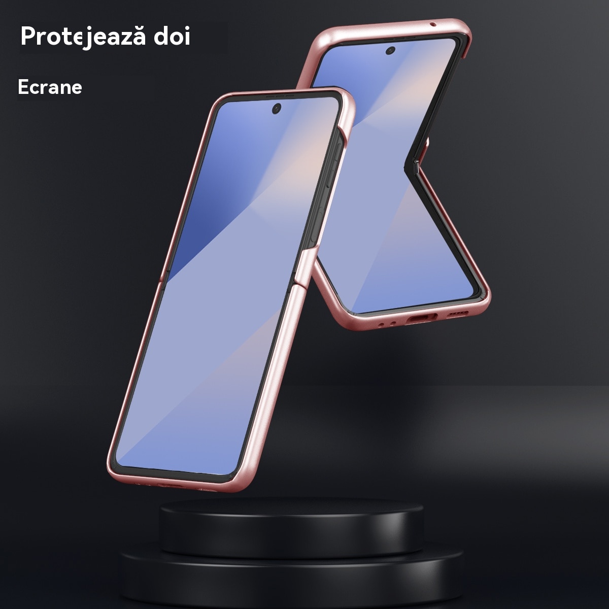 Husa Compatibila cu magnetica Samsung Galaxy Z Flip 7, Esther Beauty®, Design ultra-subtire, husa de protectie rezistenta la socuri pentru Galaxy Z Flip 7 2025, Negru