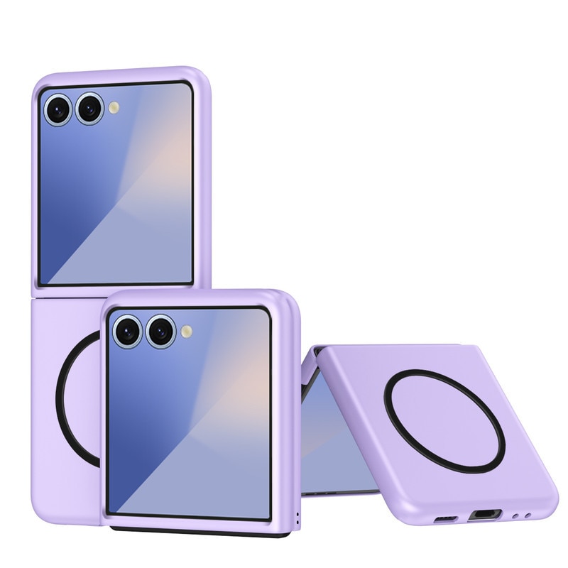 Husa Compatibila cu magnetica Samsung Galaxy Z Flip 7, Esther Beauty®, Design ultra-subtire, husa de protectie rezistenta la socuri pentru Galaxy Z Flip 7 2025, Violet