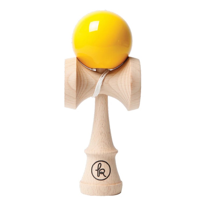 Kendama, Kendama Europe, Play One, Galben, 6 x 7 x 18.5 cm