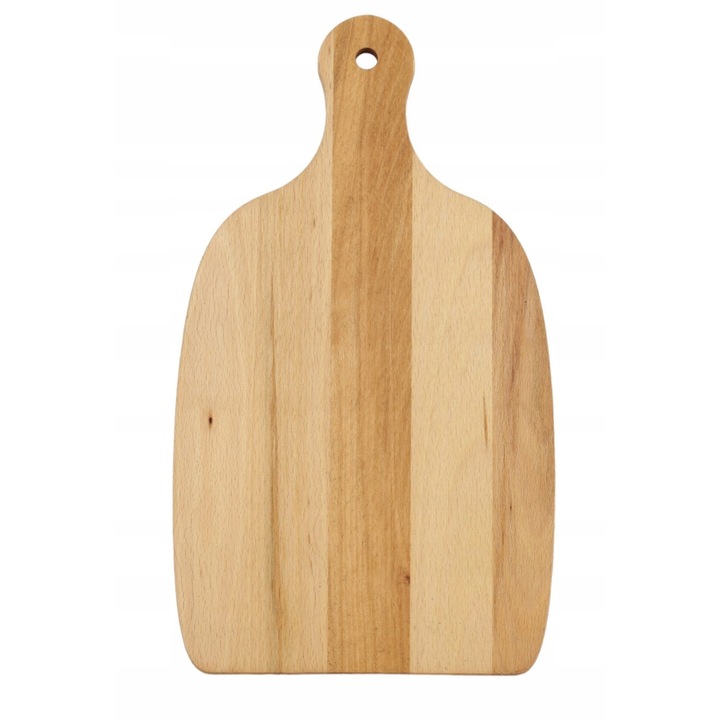Tocator de bucatarie din lemn de fag, 35x20cm, impregnat, cu maner, ecologic